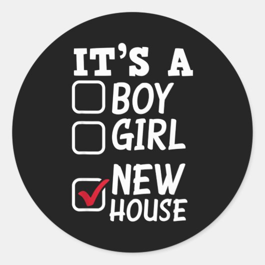 Proud New Homeowner New House Funny New Homeowner ラウンドシール (正面)