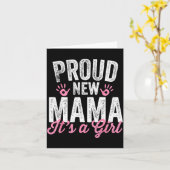 Proud New Mama It's A Girl Mother Soon To Be Mom  カード (黄色い花)