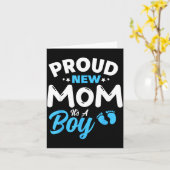 Proud New Mom It's A Boy It's A Boy Mother Son Pre カード (黄色い花)