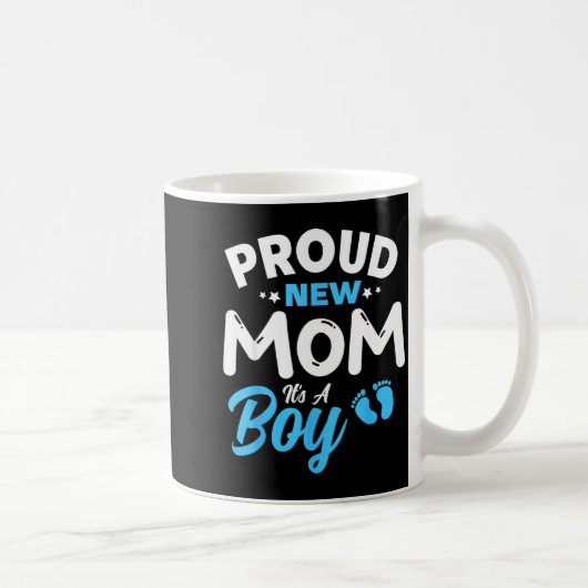Proud New Mom It's A Boy It's A Boy Mother Son Pre コーヒーマグカップ (右)