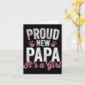 Proud New Papa It's A Girl Father Soon To Be Dad  カード (黄色い花)