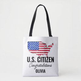 Proud New U.S. Citizen – American Map トートバッグ