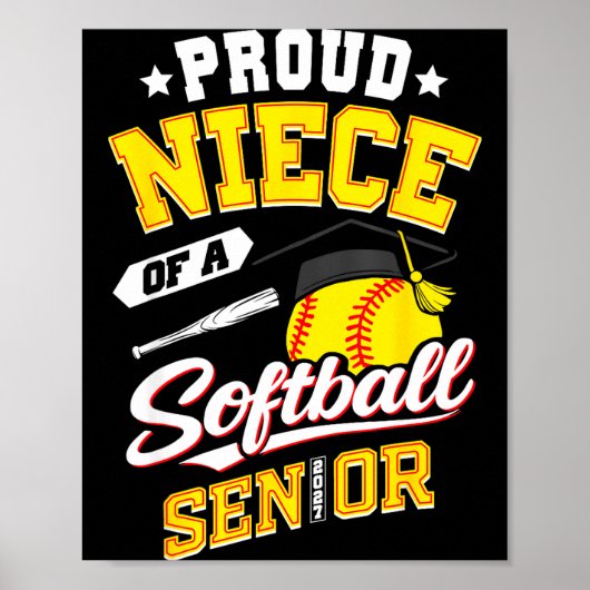 Proud niece of a softball senior class 2027 ポスター (正面)