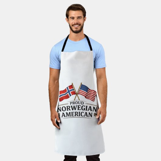 Proud Norwegian American Apron エプロン (着用した状態)