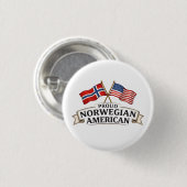 Proud Norwegian American Button 缶バッジ (正面&裏面)