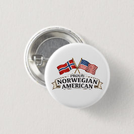 Proud Norwegian American Button 缶バッジ