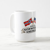 Proud Norwegian American Coffee Mug コーヒーマグカップ (正面左)