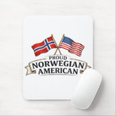 Proud Norwegian American Mouse Pad マウスパッド (マウス)