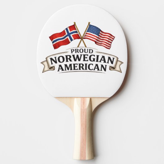 Proud Norwegian American Ping Pong Paddle 卓球ラケット (正面)