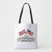 Proud Norwegian American Tote Bag トートバッグ (正面)