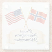 Proud Norwegian Minnesotan Heritage Coaster ガラスコースター (裏面)