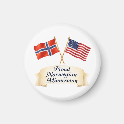 Proud Norwegian Minnesotan Heritage Magnet マグネット (正面)