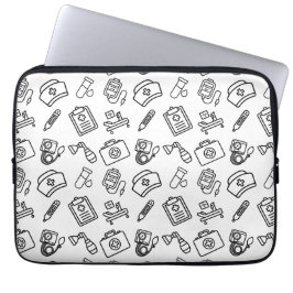 Proud Nurse Icon Pattern Laptop Sleeve ラップトップスリーブ