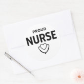 Proud Nurse Sticker – Minimal Medical Design ラウンドシール (封筒)