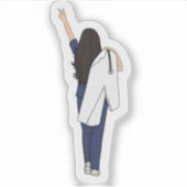 Proud Nurse Victory Pose Sticker シール (正面)