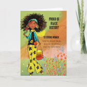 Proud of Black History Strong Women Vibrant シーズンカード (正面)