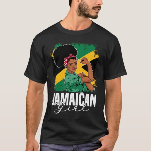 Proud Of My Jamaican Roots Jamaica BHM BLM Pride A Tシャツ (正面)