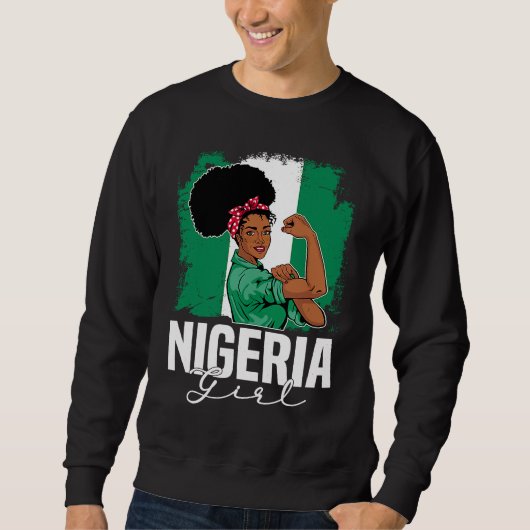 Proud Of My Nigerian Roots Nigeria BHM BLM Pride A スウェットシャツ (正面)