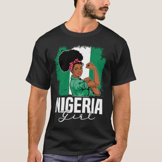 Proud Of My Nigerian Roots Nigeria BHM BLM Pride A Tシャツ (正面)