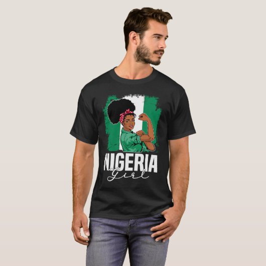 Proud Of My Nigerian Roots Nigeria BHM BLM Pride A Tシャツ (正面フル)