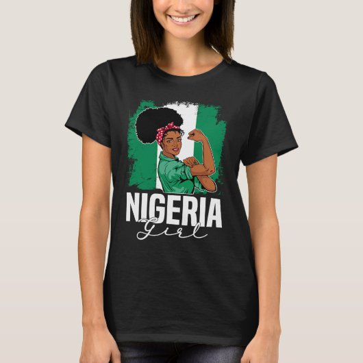 Proud Of My Nigerian Roots Nigeria BHM BLM Pride A Tシャツ (正面)