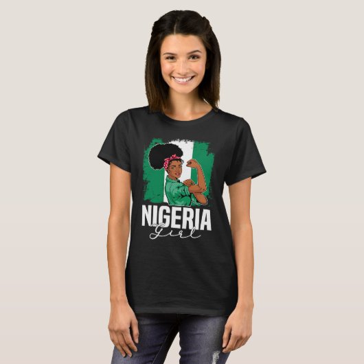 Proud Of My Nigerian Roots Nigeria BHM BLM Pride A Tシャツ (正面フル)