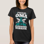 Proud Oma Of A Scleroderma Warrior Awareness Ribbo Tシャツ (正面)