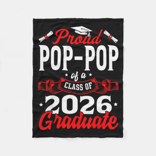 Proud P-p Of A Cl Of 2026 Graduate Senior Graduati フリースブランケット (正面)