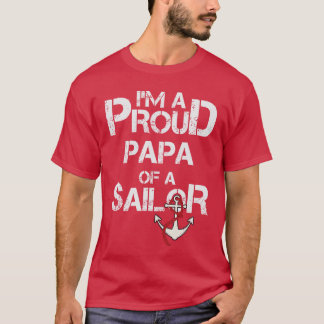 Proud Papa of a Sailor retro friends boy Tシャツ