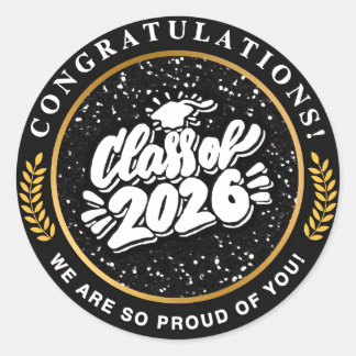 Proud Parent Congratulations Child Graduation 2026 ラウンドシール