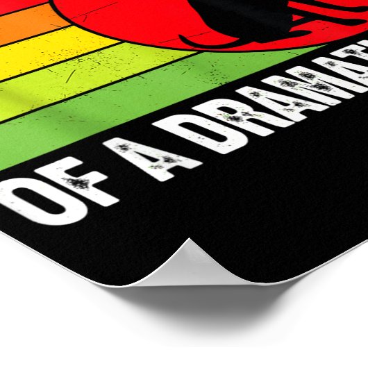 Proud Parent Of A Dramatic Dog Silhouette Retro De ポスター (角)