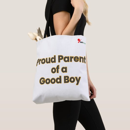 "Proud Parent of a Good Boy" Funny Dog Lover  トートバッグ (クローズアップ)