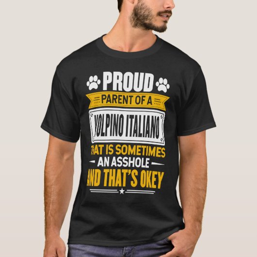 Proud Parent of a Volpino Italiano  Dog Owner Mom  Tシャツ (正面)