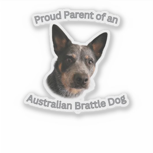 Proud Parent of Australian Brattle Dog シール (正面)