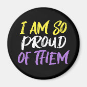 Proud Parent of Nonbinary Child Mom or Dad マグネット (正面)