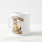 Proud Parent Smart Dog Graduate Funny Dog Mug コーヒーマグカップ (正面左)