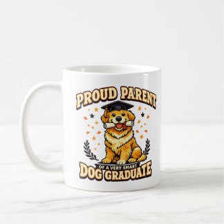 Proud Parent Smart Dog Graduate Funny Dog Mug コーヒーマグカップ