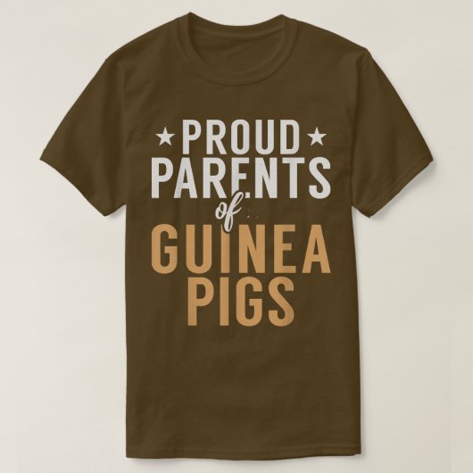 Proud Parents of Cute Guinea Pigs Owner Tシャツ (デザイン正面)