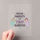 Proud Parents of Tiny Burritos Art アクリル招待状 (インサイチュ (ポータブル))