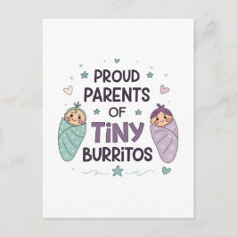 Proud Parents of Tiny Burritos Art ポストカード