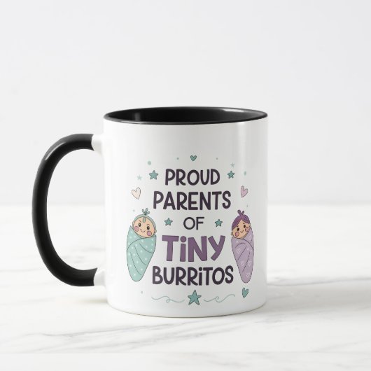 Proud Parents of Tiny Burritos Art マグカップ (左)