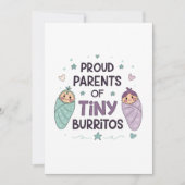 Proud Parents of Tiny Burritos Art 招待状 (正面)