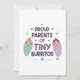 Proud Parents of Tiny Burritos Art 招待状