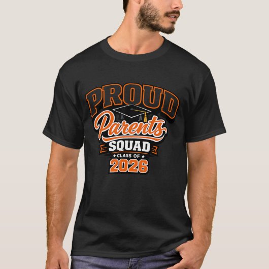 Proud Parents Squad 2026 卒業 バーシティー Tシャツ (正面)