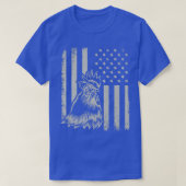 Proud Patriotic Chicken Rooster Farmer Lover Ameri Tシャツ (デザイン正面)