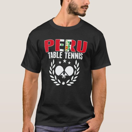 Proud Peru Table Tennis   Peruvian Ping Pong Suppo Tシャツ (正面)