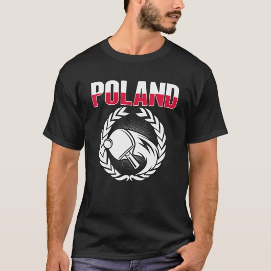 Proud Poland Table Tennis  Polish Ping Pong Suppor Tシャツ (正面)
