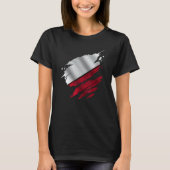 Proud Polish Ripped Poland Flag Tシャツ (正面)