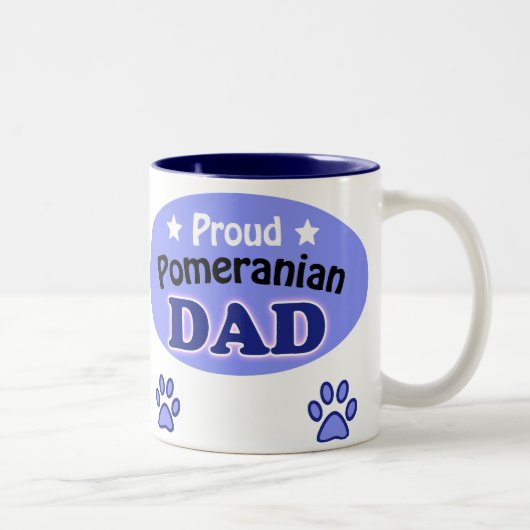 Proud Pomeranian Dad ツートーンマグカップ (右)