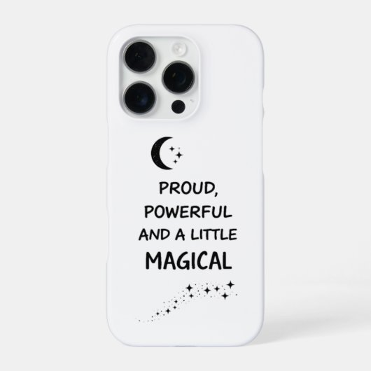 Proud Powerful Magical Quote iPhoneケース (裏面)